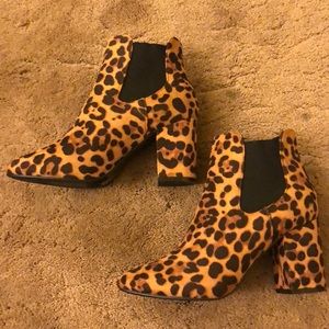 Leopard booties